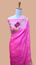 Banarasi Semi Kora Organza Embroidery Saree | Multi Mina Work | Soft Fabric - $110.00