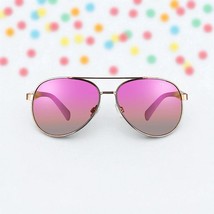 Velvet Eyewear Bonnie Aviator Sunglasses in Rose Gold Flash w/microfiber... - $58.40