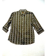 El General Mens 1/2 Sleeve Button Up Shirt Brown Size M 38 - £23.45 GBP