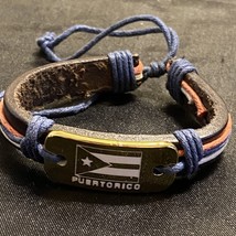 Vintage Leather Puerto Rico Adjustable Bracelet - £15.53 GBP