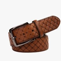 The Vatra Brown Woven Leather Belt image 1