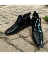 Franco Sarto &quot;Flora&quot; Black Patent Leather Ankle Boots 9M - $17.50