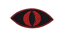 Black Sclera Red Iris Eye Embroidered Applique Iron On / Sew On Patch 3.0&quot; x 1.5 - £4.77 GBP