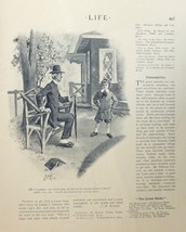 Read, the Clergyman, this is an actual 1905 Life magazine page. illustration and - £14.28 GBP