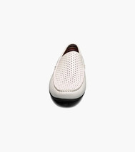 Stacy Adams Conroy Moc Toe Perf Slip-On Casual Shoes White 25702-100 image 6