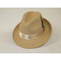 Men Bruno Capelo Dress Hat Australian Wool Crushable Fedora Giovani Un135 Tan image 3