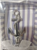 Wine Bottle STOPPER/ Nautical Anchor/ Silver - $12.34