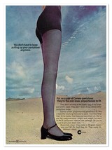 Cameo Pantyhose Woman&#39;s Legs Black Mary Janes Vintage 1968 Full-Page Mag... - $9.70