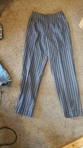 Rare Vintage 80&#39;s Femmes Jr Bentley Bleu Rayé Robe Pantalon 2 4 Courte S - $22.79