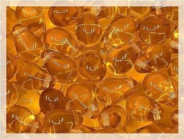 50 Czech Glass Teardrop Beads Amber Orange Jewelry Supplies 9mm Set - £12.50 GBP