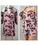 AEO American Eagle Cold Shoulder Mini Dress Size Medium Floral Print - $24.19