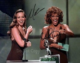 Whitney Houston &amp; Mariah Carey Signed Photo 8X10 Rp Autographed Picture - £15.72 GBP