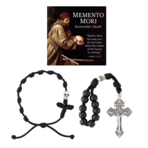 Memento Mori Pocket Rosary, Bracelet &amp; Prayer Card &quot;You are dust.....&quot; Catholic - £10.44 GBP