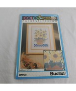 Bucilla Colorpoint Paintstitching Sampler Sunflowers in Crock 9&quot; x 12&quot; f... - £5.51 GBP