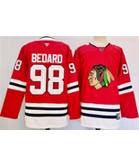 Blackhawks #98 Connor Bedard Jersey Old Style Uniform Red - €42,55 EUR