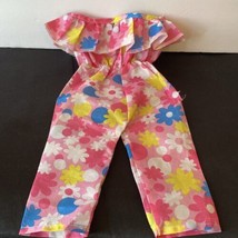 Our Generation 18&quot; Doll Pink Floral Jumpsuit Ruffle Clothing - $3.99