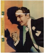 WILLIAM POWELL - MGM STAR - IN ACTION Color Photo &amp; Facts &#39;30s Dixie Cup... - $47.99 CAD