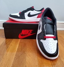 Nike Air Jordan 1 Retro Low OG Black Toe White/Black/Red CZ0790-106 Men ... - £159.49 GBP