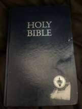 Holy Bible NKJV Placed by The Gideons International Blue Hardcover 1985 Edition - £5.44 GBP