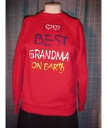 Red Sweatshirt-Best Grandma on Earth, size 6 - £7.96 GBP