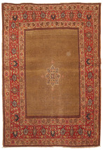 Hand made antique Persian Tabriz rug 3.10&#39; x 5.5&#39; ( 121cm x 167cm ) 1900 1B152 - £2,355.11 GBP