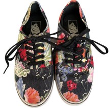 Vans Black Multicolor Floral Sneakers Women&#39;s 6.5 - £28.58 GBP