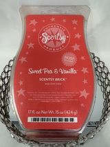 Scentsy Sweet Pea &amp; Vanilla Brick Wax Very Rare Discontinued~HTF~15 Oz~See Pics - $84.15