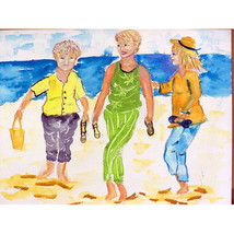 Betsy Drake Grandma At The Beach 30 X 50 Inch Comfort Floor Mat - £72.33 GBP