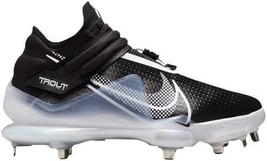 Nike Force Zoom Trout 7 Metal Baseball Cleats Black White Mens Size 12 - £117.53 GBP