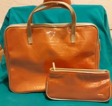 Clinique Orange Travel Cosmetic Bag Set - $19.62