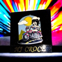 3D vintage Betty boop pin on red white and blue motorcycle - £25.29 GBP