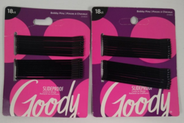 Lot of 2 Goody 2.75&quot; Bobby Pins Black, 18 count (36 total) #01465 - £9.44 GBP