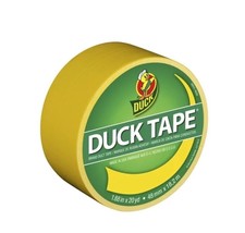 Duck Brand Printed Duct Tape, 1.88&quot; x 10 Yards, Solid Yellow - $8.95