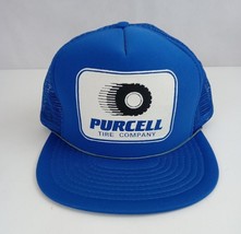 Vintage Purcell Tire Company Mesh Back Snapback Trucker Baseball Cap - $14.54