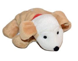 Hallmark Plush Beanie 8&quot; Brown White tongue out Puppy dog plush lovey - $22.28