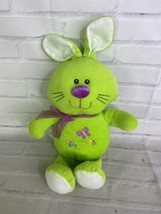 National Entertainment Network Plush Bunny Rabbit Green Purple Nose Butterfly - £35.30 GBP