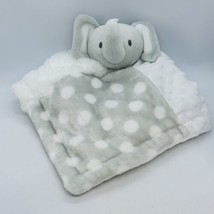 Baby Essentials Elephant Lovey Baby Security Blanket Plush Gray White 14&quot; 2020 - £11.78 GBP