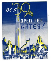 Be a 39er Open the Gates Brochure Golden Gate International Exposition 1939 - £98.94 GBP