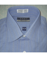 ENRO MEN'S BLUE PIMA PIN-POINT OXFORD LS SHIRT-NEW-15.5 x 34-COTTON/POLY - $22.00