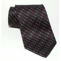 Roberto Villini Men Dress Silk Tie 3.75&quot; wide 60&quot; long Red and Black - £20.51 GBP
