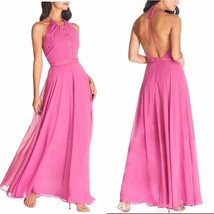 Dress the Population Odette Chiffon Maxi Dress, Pink, Size; Large, NWT - £87.41 GBP