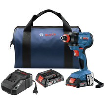 Bosch GDX18V-1600B12-RT 18V 1/4&quot; 1/2&quot; Impact Driver Kit Certified Refurbished - £103.79 GBP