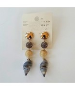A New Day Long Dangling Genuine Shell and Nickel Free Earrings NWT - £3.81 GBP