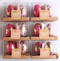 NEW Dozen Decorative Easter Table Pink/Purple Gold Foil Egg Place Card H... - £7.57 GBP