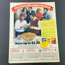 VTG Retro 1984 Chex Party Mix Cereal &amp; Rice-A-Roni Gourmet Treats Ad Coupon - $19.00