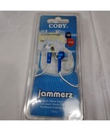 NEW Coby Jammerz blue digital stereo earphones ear buds earbuds CVE52 ja... - $21.05 CAD