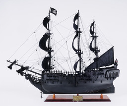 Black Pearl Pirate Ship Wooden Desk Model 35&quot; Fully Assembled New Free Shipping - £707.36 GBP