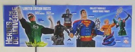 JLA DC Direct bust POSTER: Batman,Superman,Green Lantern,Arrow,Aquaman,D... - £18.85 GBP
