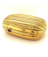 Bulgari 18k Gelbgold Miniaudiere Clutch Case Mit Rotem Edelstein Cabochon - $26,444.67