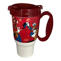 Vtg Disney Parks “Celebrate Today” Travel Mug – Coca-Cola – Mickey, Dona... - $18.00